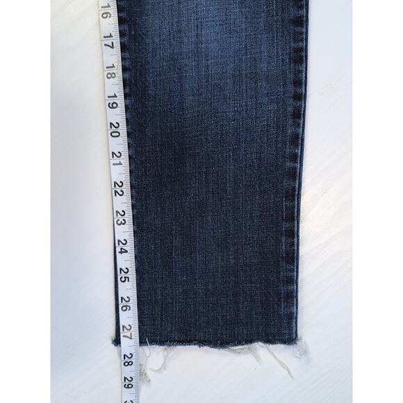 Levi's Mid Rise Skinny Jeans Women’s Sz 10 Blue Stretch Raw Hem 27.5” Inseam - Picture 8 of 13
